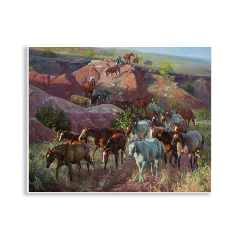 Plaque de cheval à travers les falaises du désert, art mural par Jack Sorenson