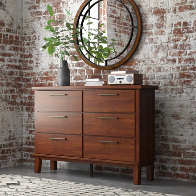 Feodora 6 Drawer Double Dresser by Steelside