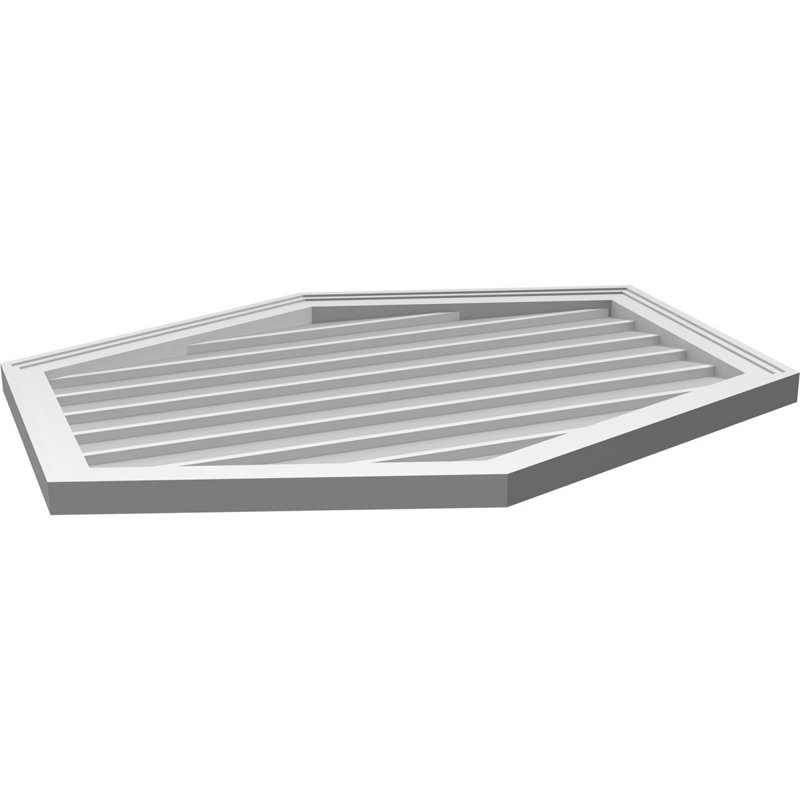 Ventilé vertical à pignon vertical 4/12 po, H 28 po x l 36 po x P 1,5 po