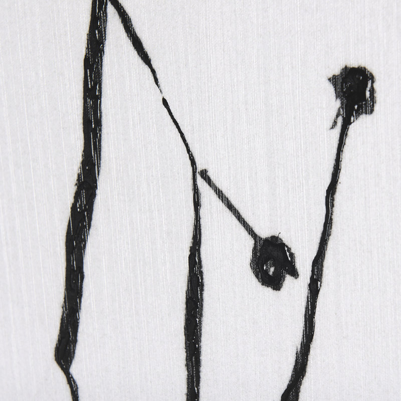 Organic Line Drawing I a Hand Embelished Textured Canvas, 50" H x 30" W x 1.5" D