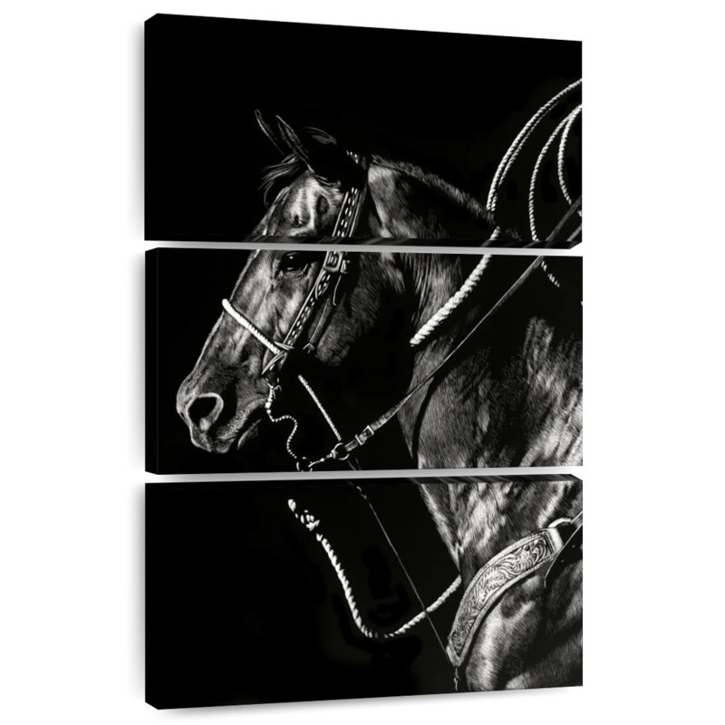 Brampt Scratchboard Rodeo V, H 32 po x l 20 po