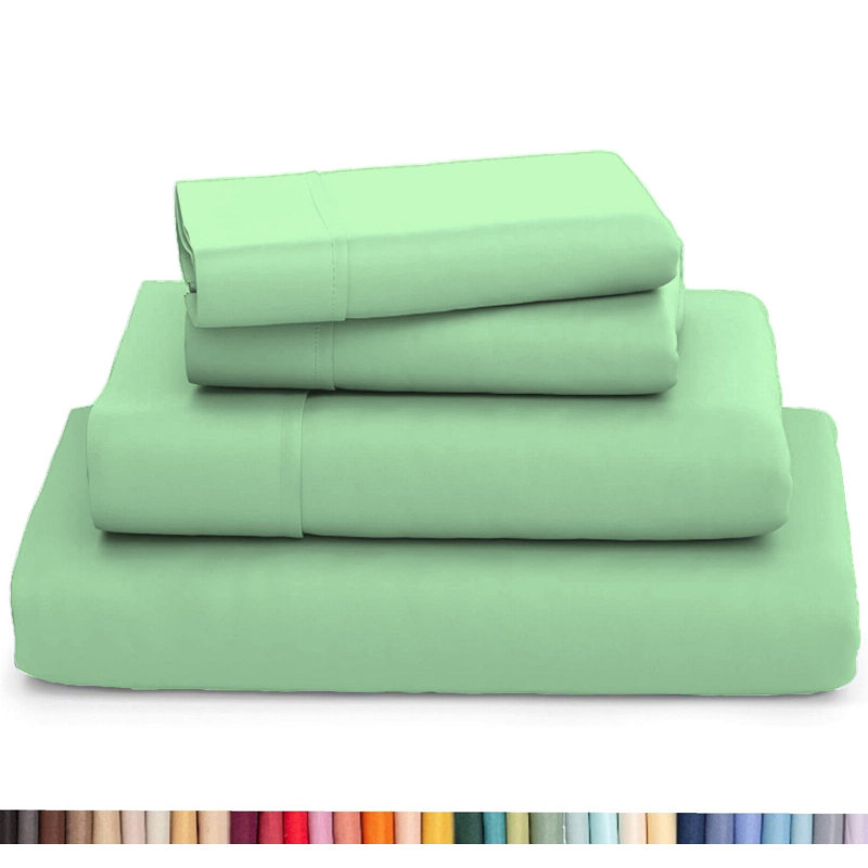 Ultra Soft Bamboo Sheet Set - 4 Pc Set - Wrinkle Resistant - Cooling Sheets with Deep Pockets, Twin Sheet Set + 2 Pillowcases