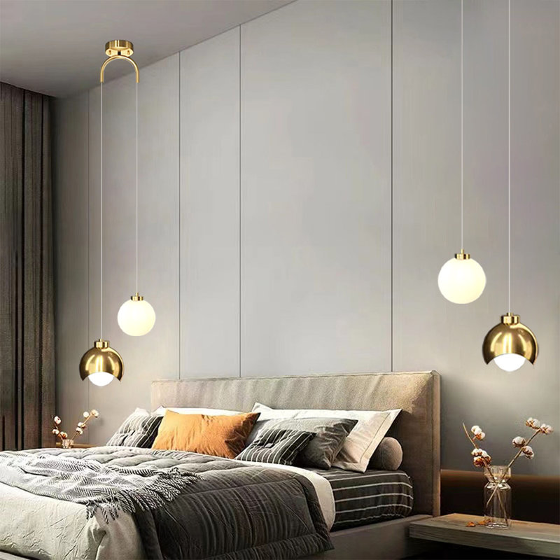 Loriel 2 - Light Sphere Chandelier Adjustable Height Ceiling Light With Accents Lampshade, Gold