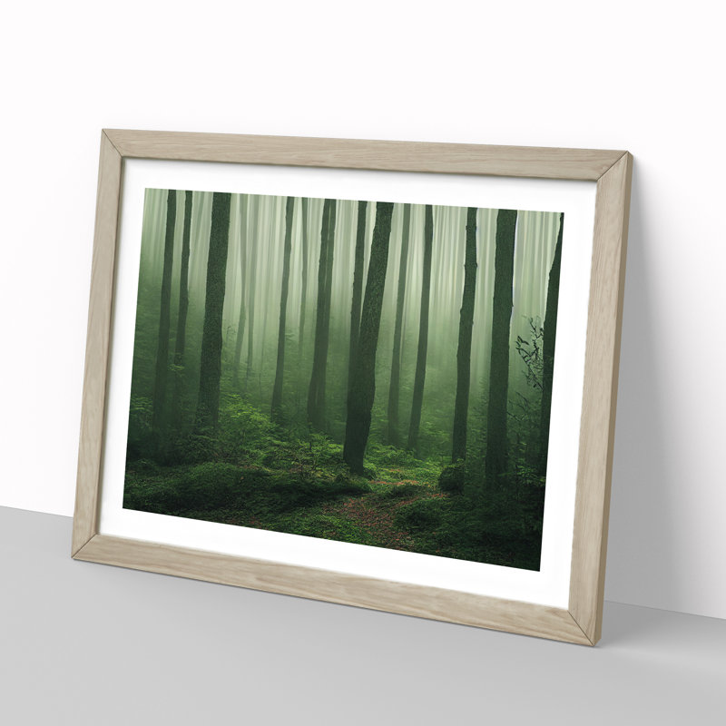 Angelical Forest - Framed Print, 25cm H x 34cm W x 2cm D, Oak