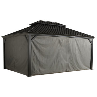 Sojag Grey Curtains for Messina/Mykonos Gazebos