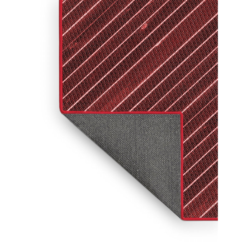 Tapis rayé marron, Rectangle 2 pi x 4 pi