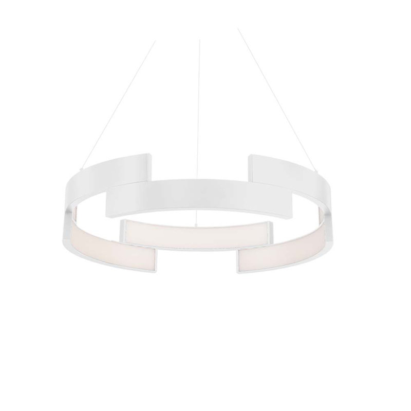 Frampton 1 - Light LED Pendant, Chrome, 27 Inches