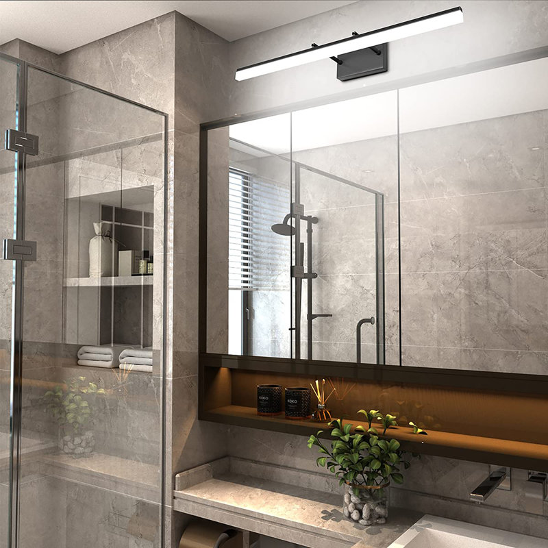 Éclairage pour meuble-lavabo à DEL 31,5 po, Noir