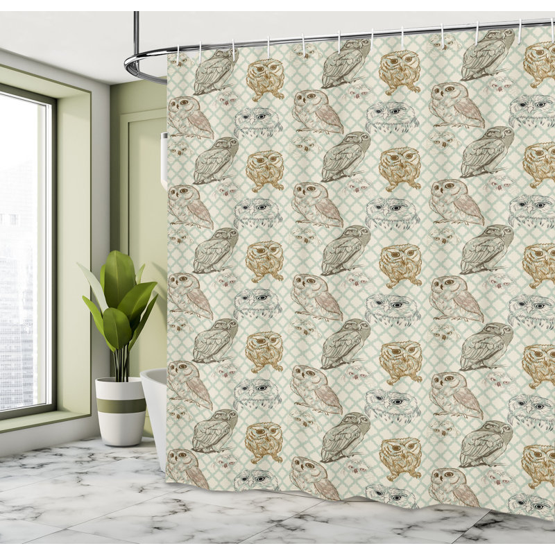 Shower Curtain with Hooks Included, 84"H x 69"W