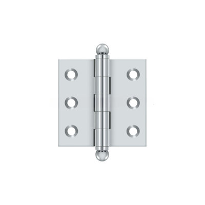 Deltana CH2020U26 2" x 2" Hinge, w/ Ball Tips in Polished Chrome Pair