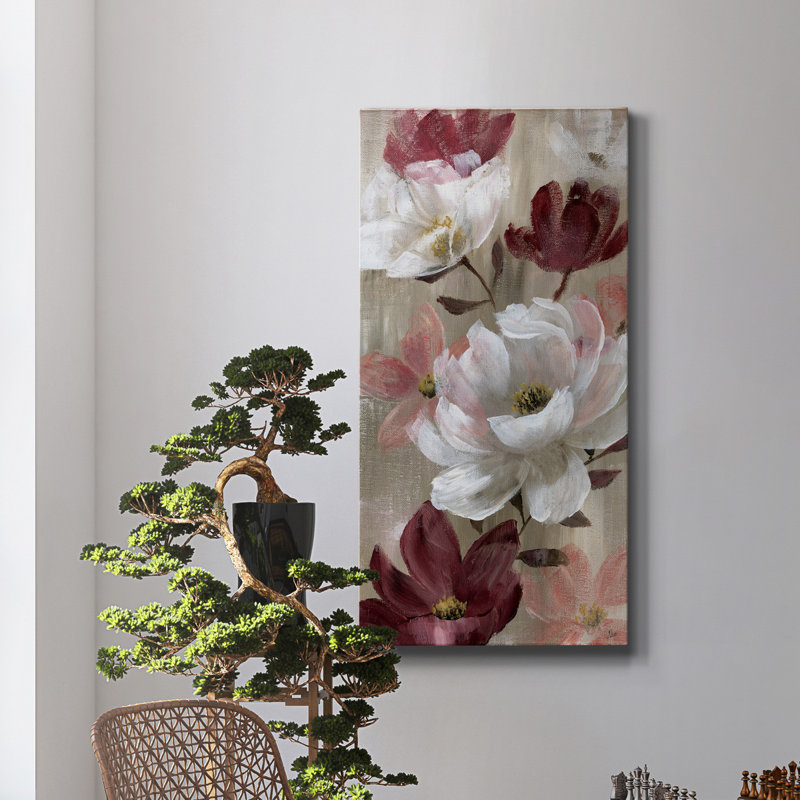 " Transient Garden Reds II ", 40" H x 20" W x 1.5" D