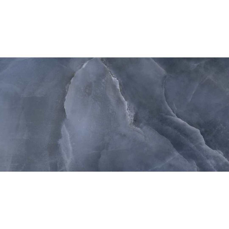 Geo Lush Porcelain Marble Look Wall & Floor Tile, Blue