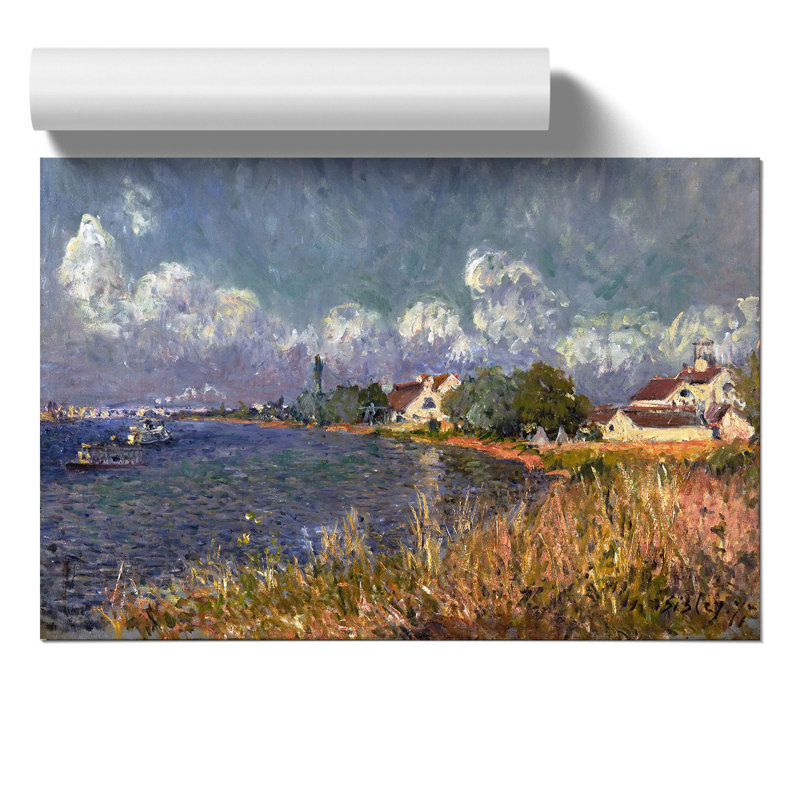 The Seine At Billancourt by Alfred Sisley - No Frame Painting, 21cm H x 30cm W x 0.1cm D