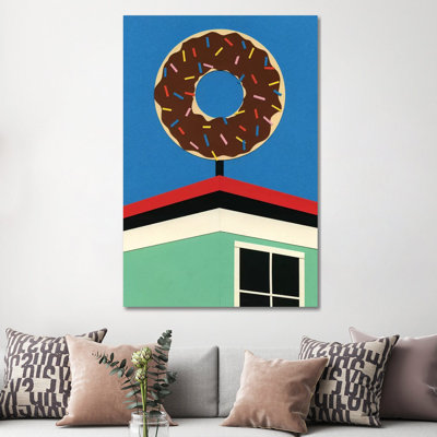 LA Donut Corner - reproduction d'art sur toile tendue