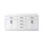 Meuble-lavabo autoportant en bois massif l 80 po x H 35 po avec comptoir en marbre de culture blanc et double lavabo en céramique, blanc-161948422-161948421
