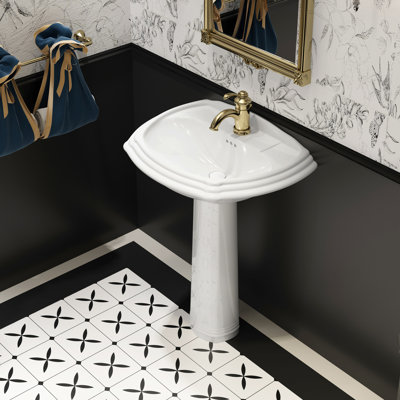 Lavabo sur pied Soren, blanc
