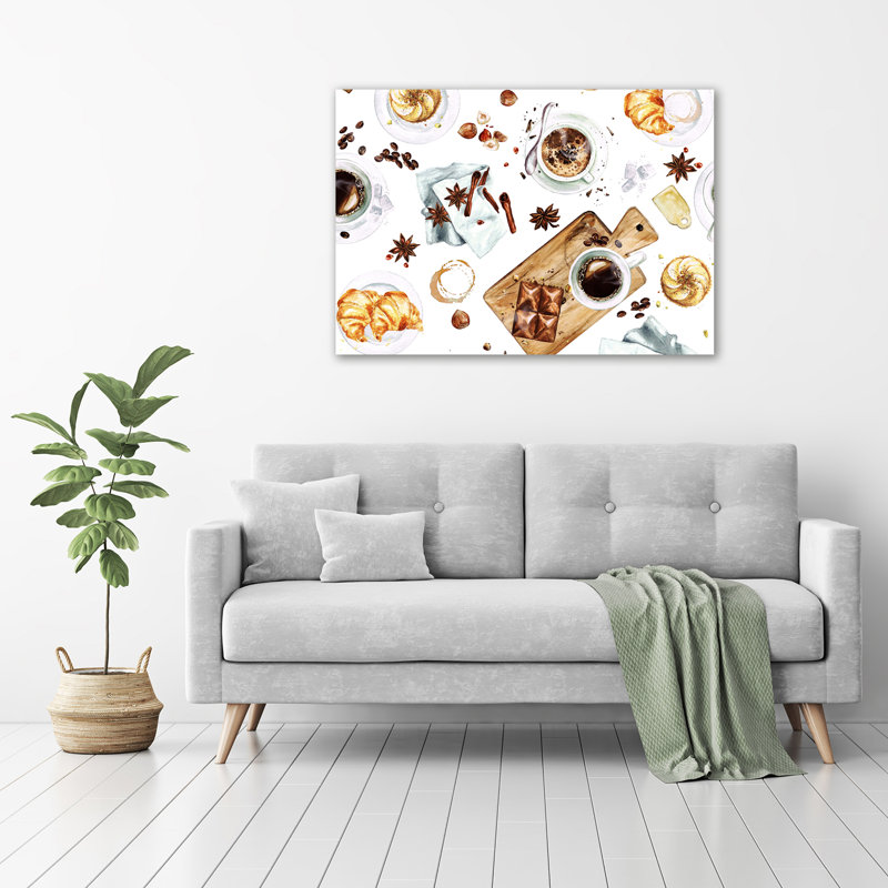 Morning Coffee - Wrapped Canvas Print