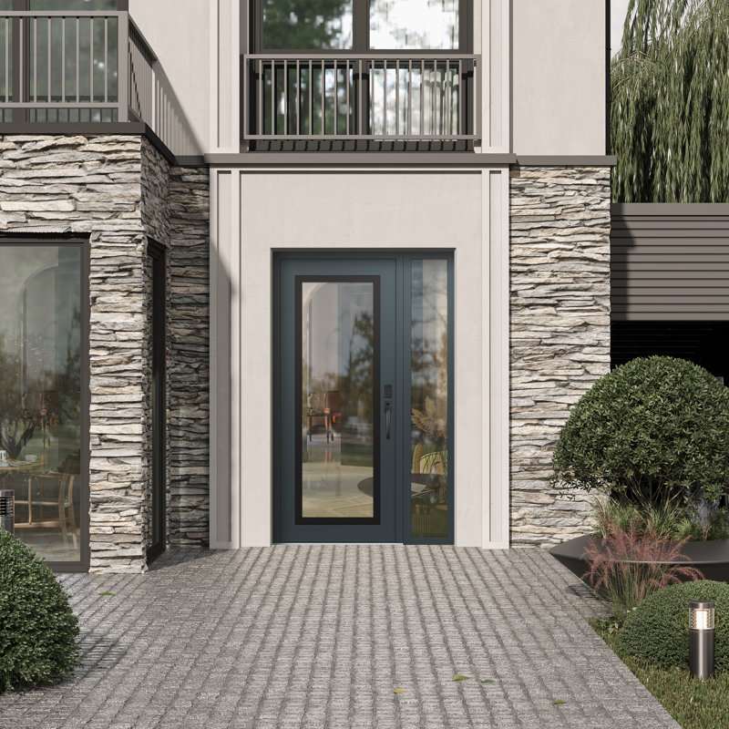 Porte d'entrée avant pré-montée Sidelite, Gauche, L 49,25 po x H 81,69 po, Clair