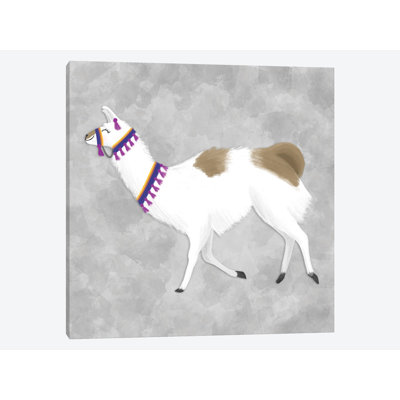 « jolie llama iv », impression sur toile tendue