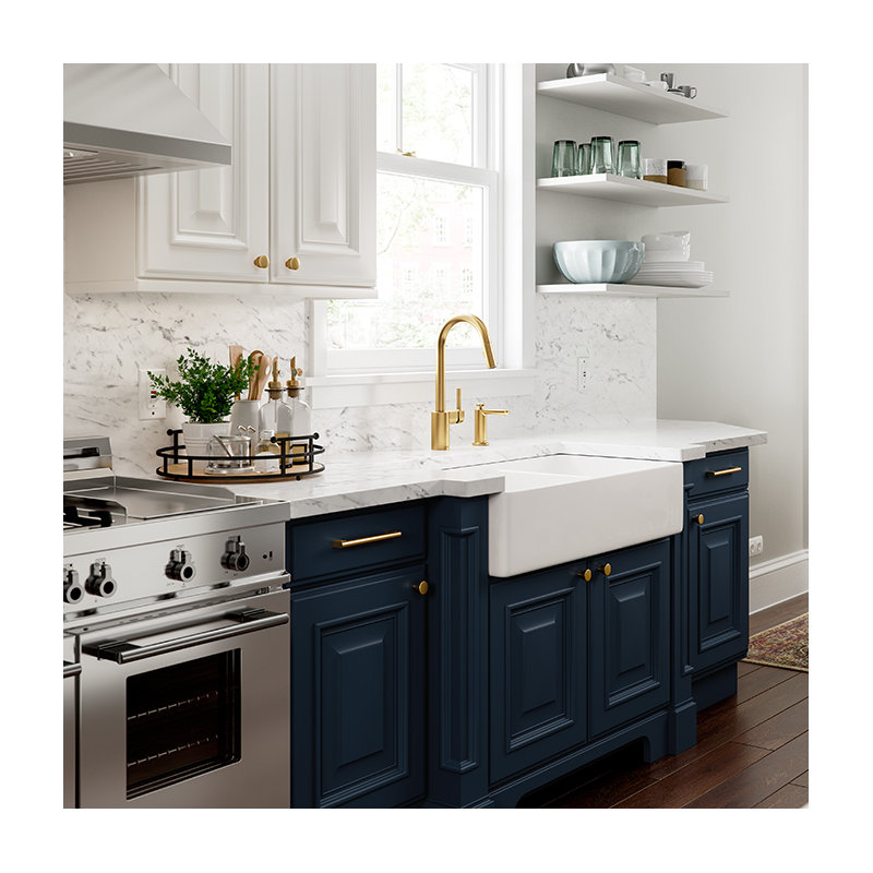 Moen Align One Handle Modern Kitchen Pulldown Faucet with Reflex and Power Clean Technology, Brushed Gold