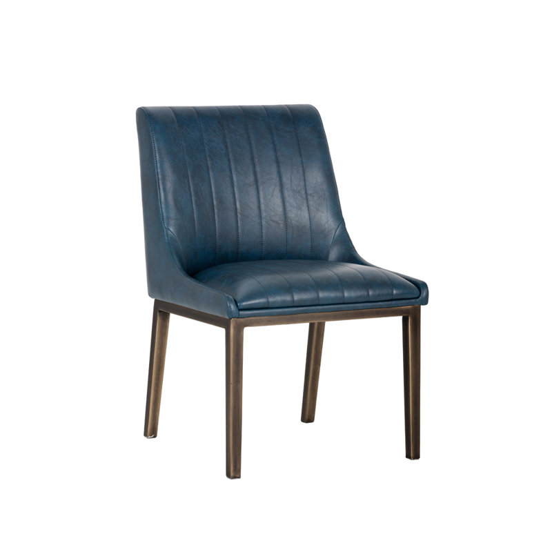 Irongate Upholstered Dining Chair, Navy Blue