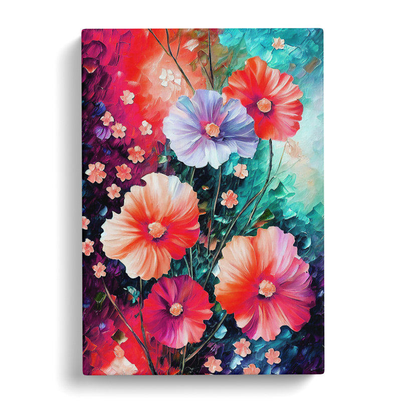 Bunch Of Flowers No.2 - Painting, No Matte, 50cm H x 35cm W x 3cm D, Wrapped Canvas