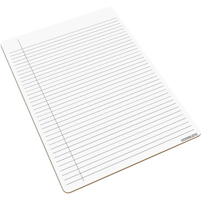 Scribbledo 2 Pack Dry Erase Notebook College Ruled Lined Board 9"x12" Reusable Lined Erasable Ruled Writing Note Pad Lapboard, Blank Whiteboard On Reverse