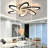  26.4" Flush Mount Ceiling Fan with Light for Bedroom & Low Ceiling, LED Remote & APP Control, 6-Speed, Dimmable, Reversible-2010287046