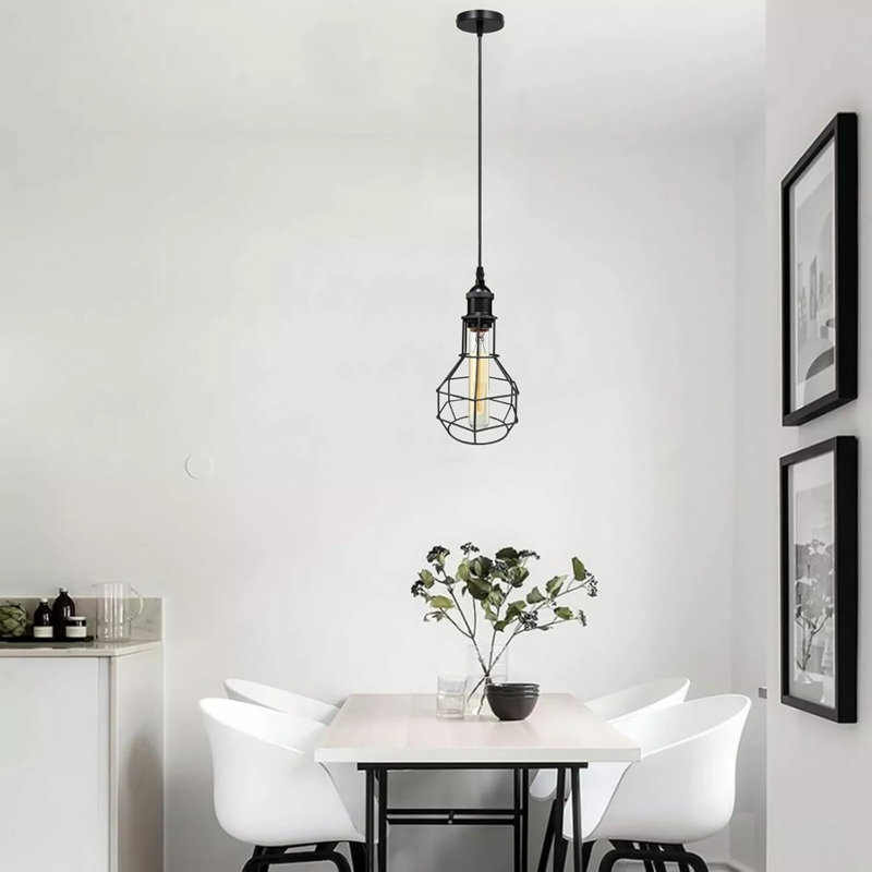 1 - Light White Geometric Pendant, No