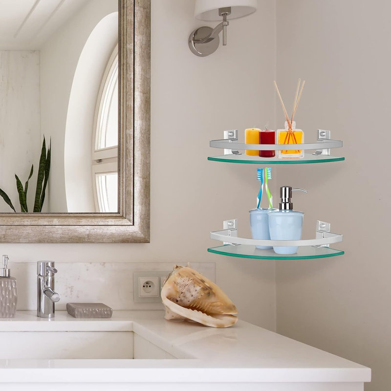 Glass Bathroom Shelves