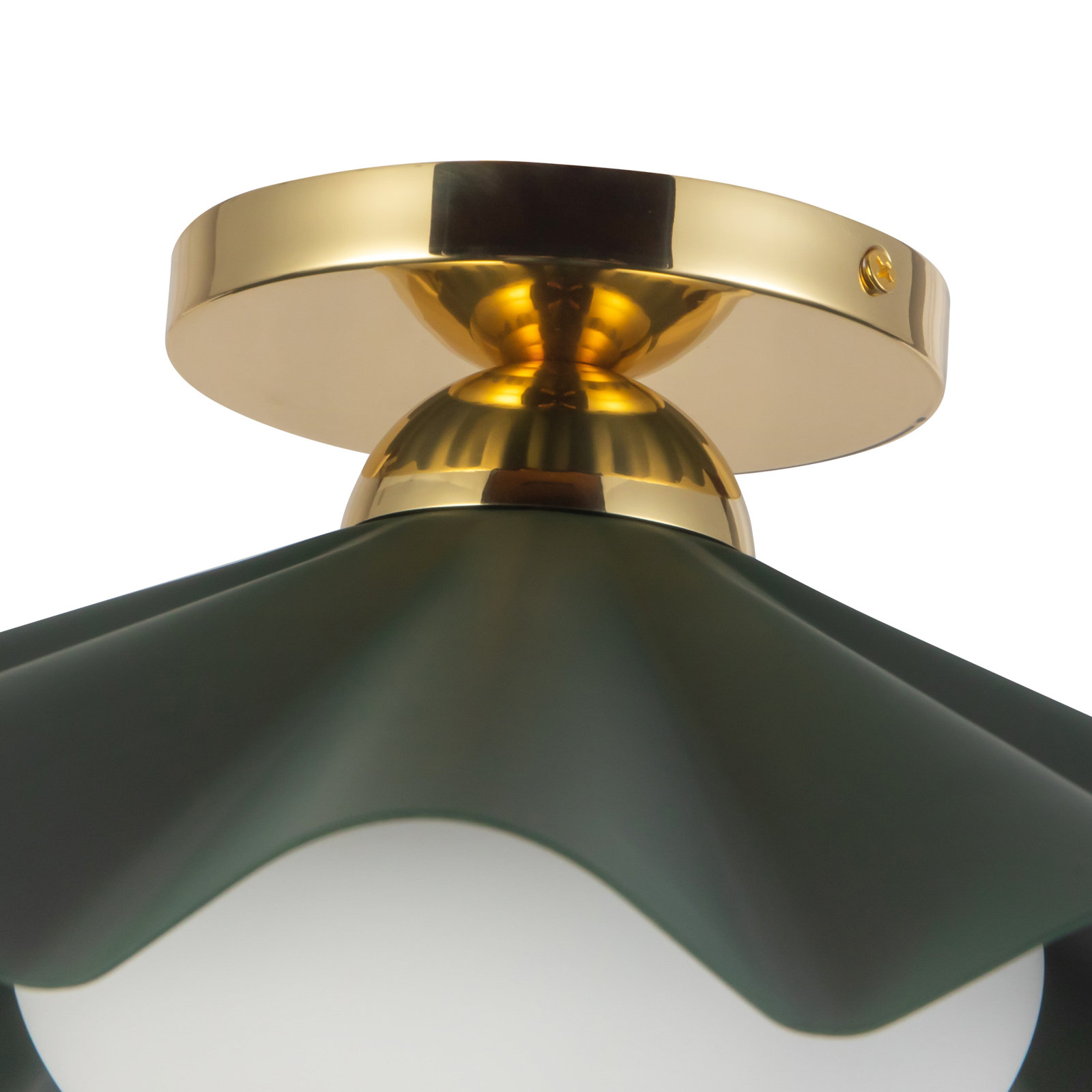 Sadira 16-in Semi-Flush Mount, 16-in, Green