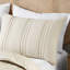 Courtepointe très grande / très grande gaze naturelle - 3 pièces avec rembourrage doux et taies décoratives, matelassage en forme de canal, style froissé, étiquette de peau avec motif, facile à nettoyer-120252386-120252389