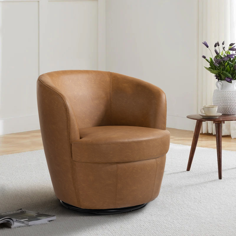 Fauteuil d'appoint Aunna, Marron clair