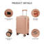 20-Inch Travel Suitcase with Combination Lock