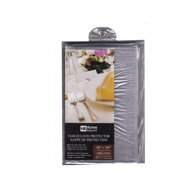 Clear Vinyl Tablecloth Protector (60 X 120), 72" L x 32" W