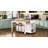 47" Kitchen Island with Extendable Dining Table, Rubber Wood Veneer Kitchen Table with Internal Storage Rack-129469877