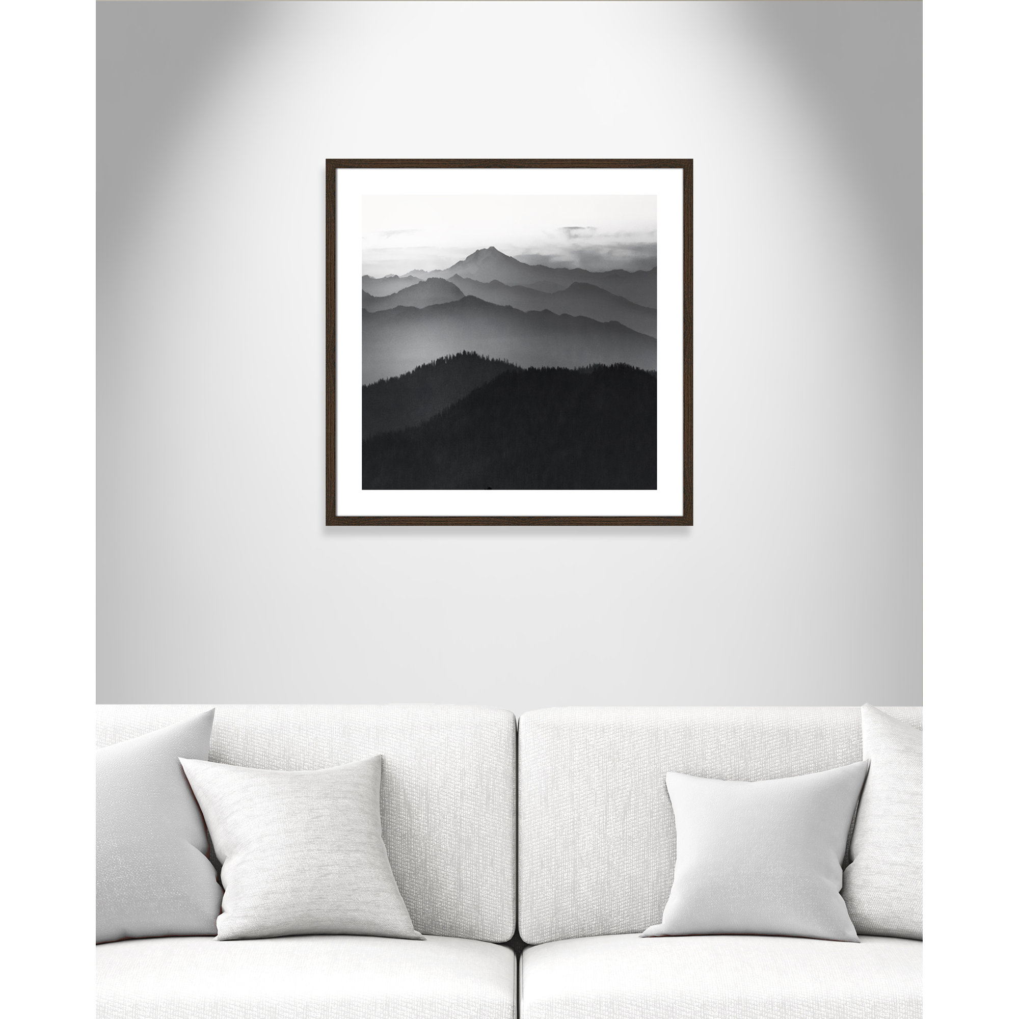 Cascades by Danita Delimont, 27.5" H x 27.5" W x 0.75" D, Walnut Framed