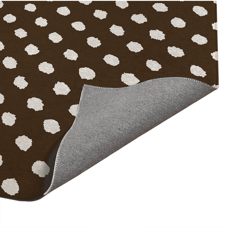 Paillasson d'intérieur Grunge Dot, Brun moka, L 84 po x L 60 po