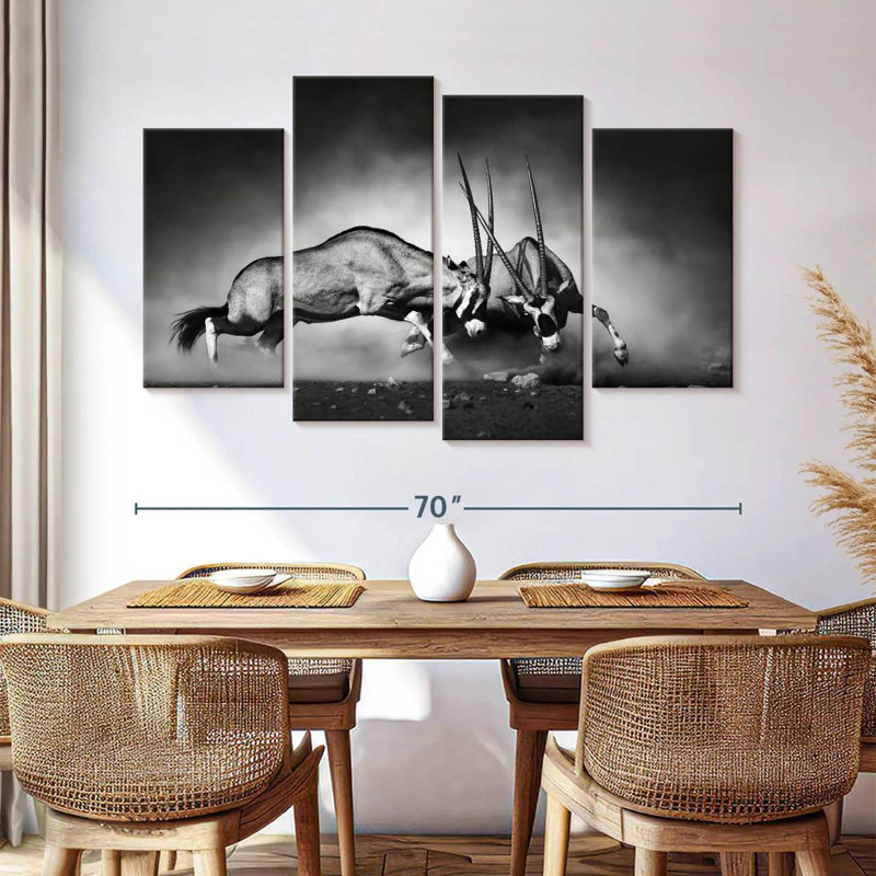 Brampt Fighting Oryx, 42" H x 68" W