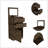 Dresser Asturias, Jewerly Box, Dark Walnut Finish-1381984312