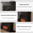 American Style Black Landscape Heating System Electric Fireplace-108041885