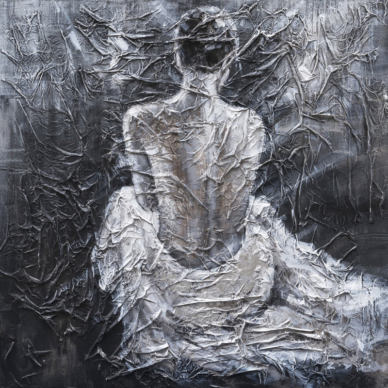 «A Lonely Night», reproduction de peinture à l'huile sur toile tendue, H 20 po x l 20 po x P 1,5 po
