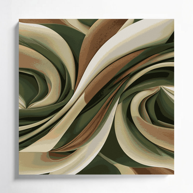 Art mural sur toile Biomorphic Abstraction 17, H 16 po x l 16 po