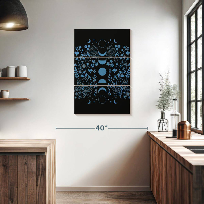 Lune de printemps Oberle en bleu, H 38 po x l 24 po