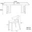 Ensemble de salle à manger rectangulaire rétro-100491837-100491840