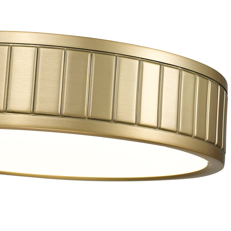 Brustrom Acrylic LED Flush Mount, Modern Gold