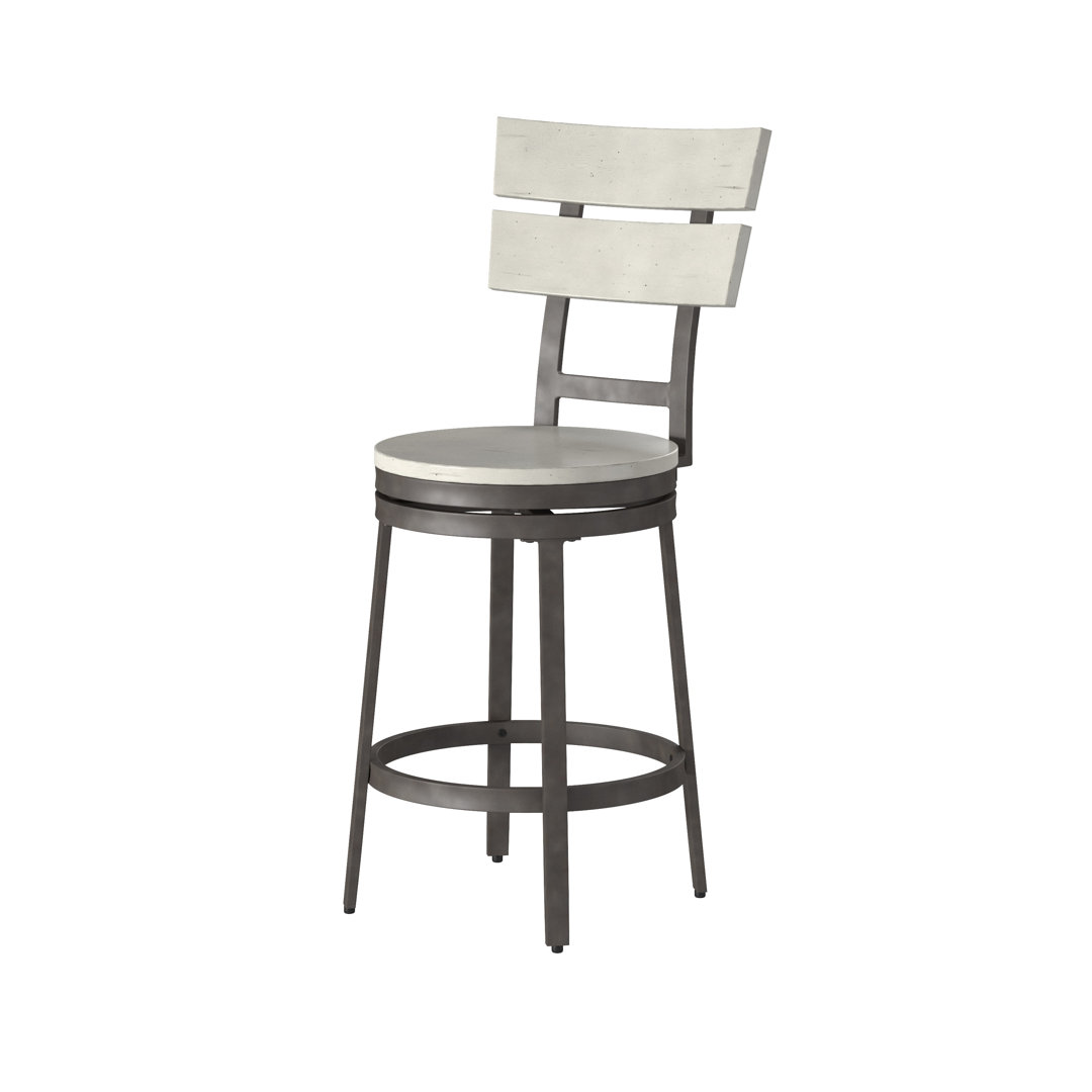 Lanesborough Swivel Counter Stool with Metal Frame George Oliver Seat