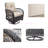 Outdoor three-piece rattan swivel chair with cushion-1887667823