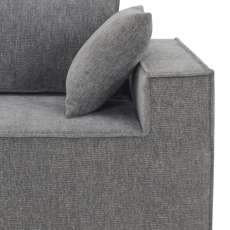Canapé moderne - ensemble 9587G, Gris chenille