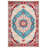 Gulustan Blue Oriental Machine Printed Cotton Polyester Area Rug-1669365526